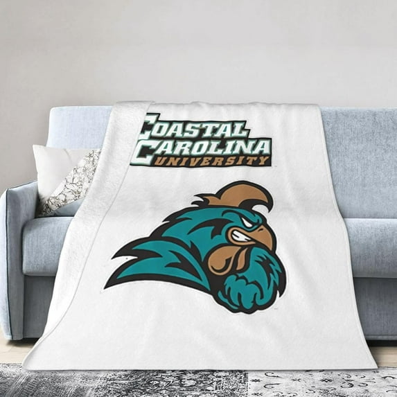 Coastal Carolina University Fleece Blanket, Very Soft Microfiber Flannel Blanket for Couch Warm and Cozy for All Seasons