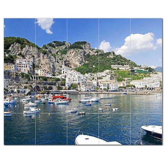 Coastal Ceramic Tile Mural Kitchen Backsplash Bathroom Shower, 400525-L54