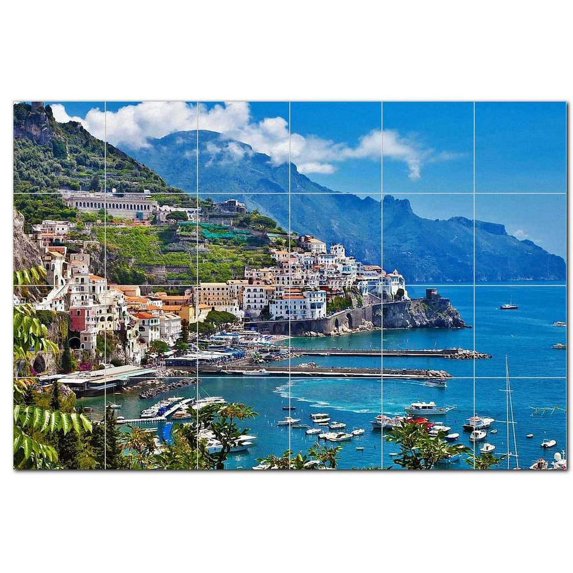 Coastal Ceramic Tile Mural Kitchen Backsplash Bathroom Shower, 400526-L64