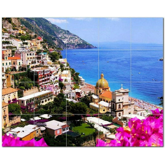 Coastal Ceramic Tile Mural Kitchen Backsplash Bathroom Shower, 400527-XL54