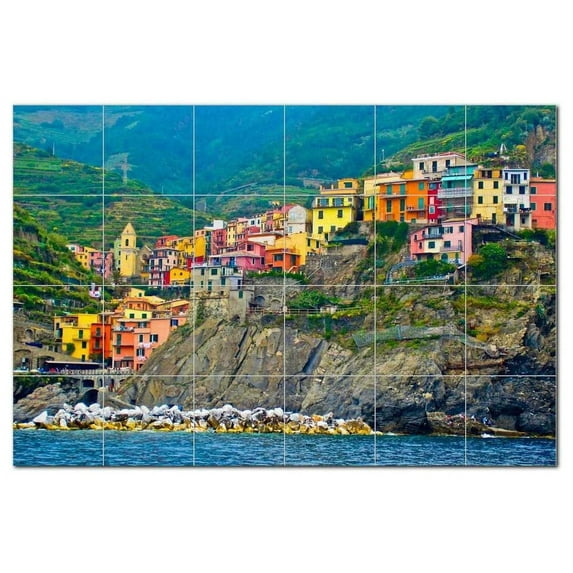 Coastal Ceramic Tile Mural Kitchen Backsplash Bathroom Shower, 400532-XL64