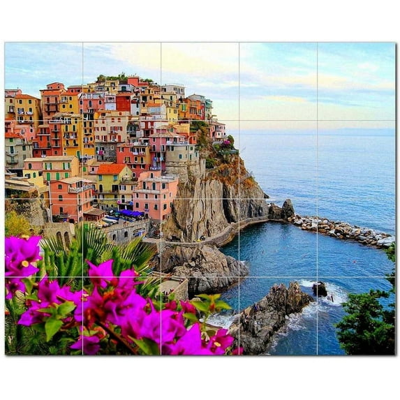 Coastal Ceramic Tile Mural Kitchen Backsplash Bathroom Shower, 400550-S54
