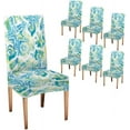 thumbnail image 1 of Coastal Chair Cover Beach Seashells Abstract Marine Design Slipcovers for Chairs Set of 6 Stretch Removable Washable Chair Covers for Dining Room Hotel Kitchen, 1 of 5