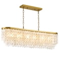 thumbnail image 1 of Coastal Chandeliers for Dining Room, Capiz Shell Light Fixture Over Table, 6-Light Height Adjustable Hanging Pendant Light Fixtures for Kitchen Island, Living Room, Bedroom, Bathroom,L42'', 1 of 11