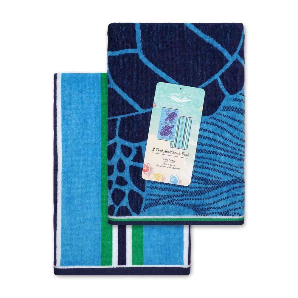Coastal Turtle Round Beach Towel main image 0