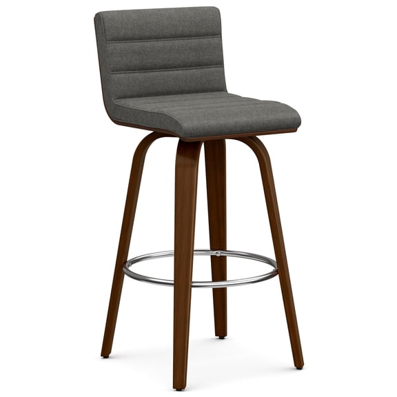 Coastal Charm Roland Mid Century Modern Swivel Bar Stool, Ideal for Bar and Pub Height Tables