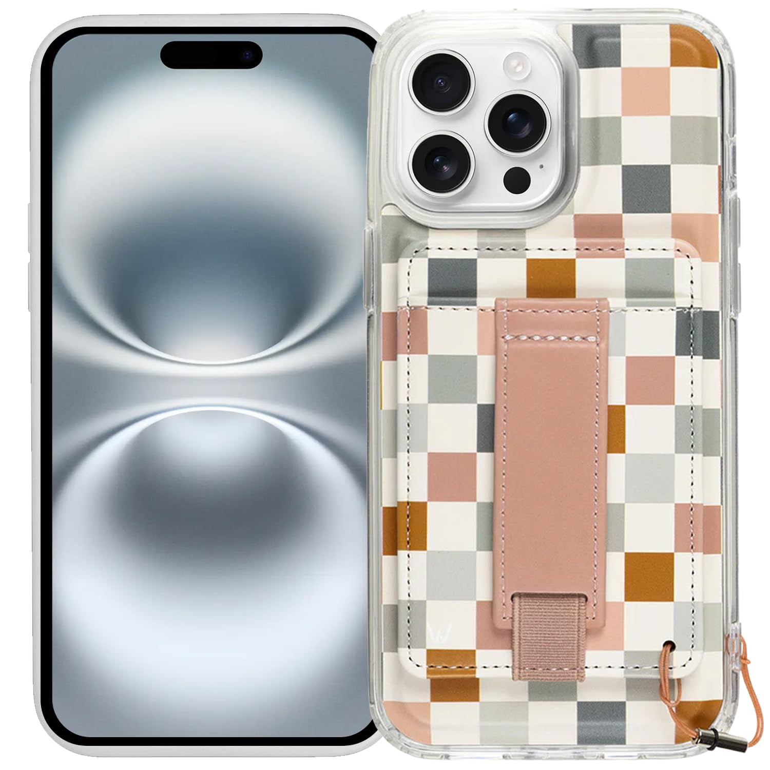 Walli Cases for iPhone 16 Pro Max Case Aesthetic Magnetic Wallet Phone Case Card Holder,Holds up to 2 Cards - Cute, Trendy Phone Cover for Women fits iPhone 16 Pro Max, with Kickstand & Finger Strap