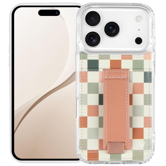 Walli Cases for iPhone 17 Pro Case Aesthetic Wallet Phone Case Card Holder, Securely Holds up to 2 Cards - Cute, Trendy Phone Cover for Women, fits iPhone 17 Pro, w/ Kickstand & Finger Strap