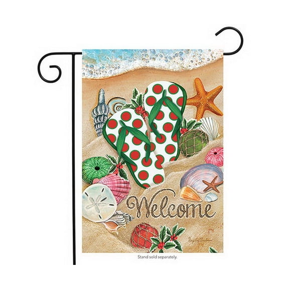 Briarwood Lane Coastal Christmas Beach Garden Flag