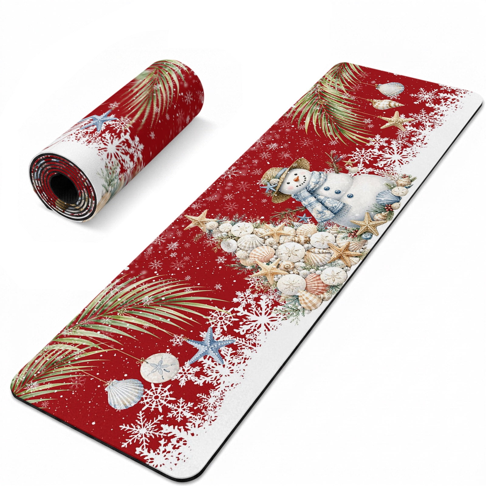 Potts Instulated Coastal Christmas Heat Insulation Mats for Countertop Beach Snowman ...