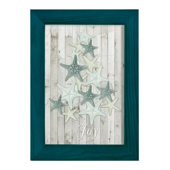 Coastal Christmas III -Framed Print w/glass-Ocean Blue