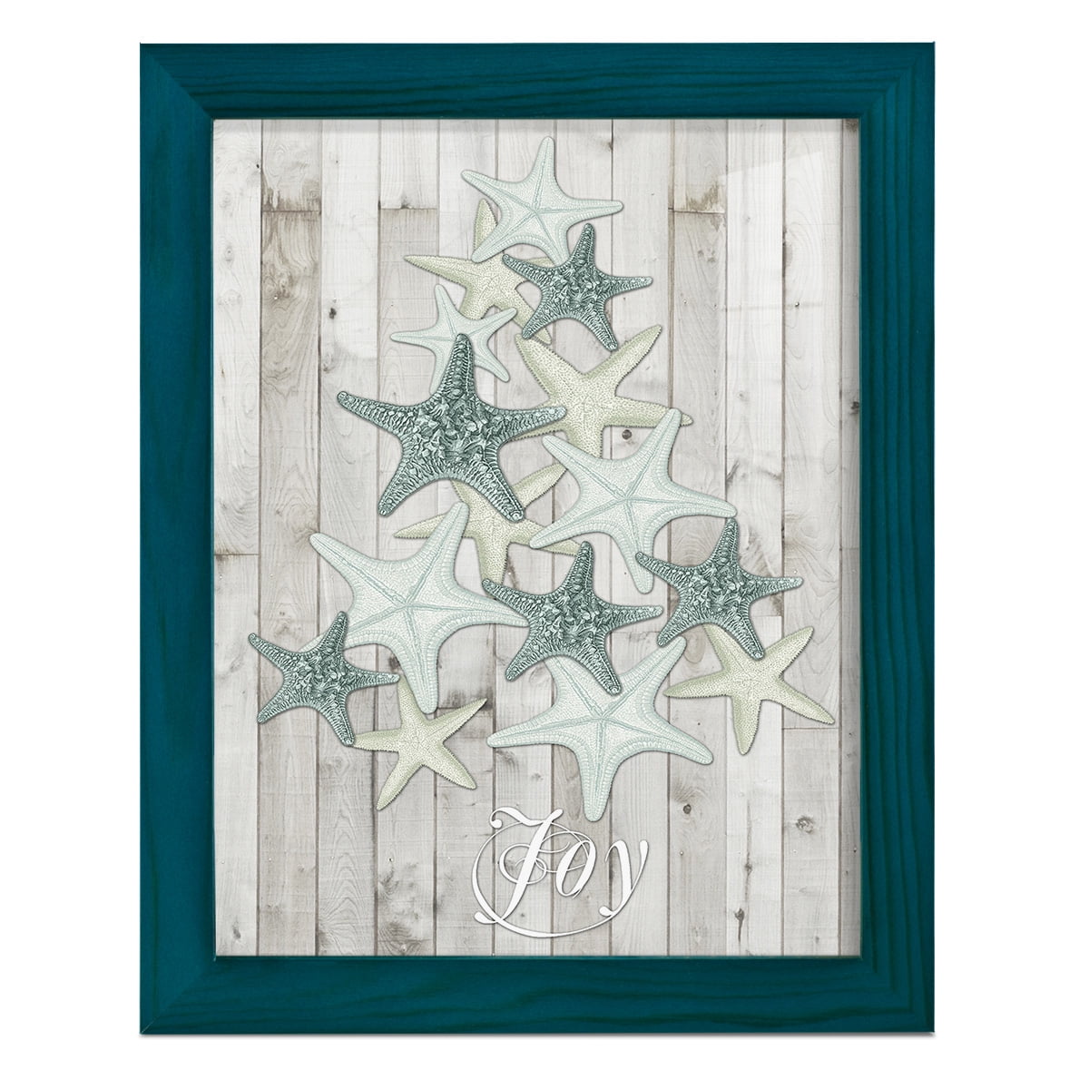 Coastal Christmas III -Framed Print w/glass-Ocean Blue