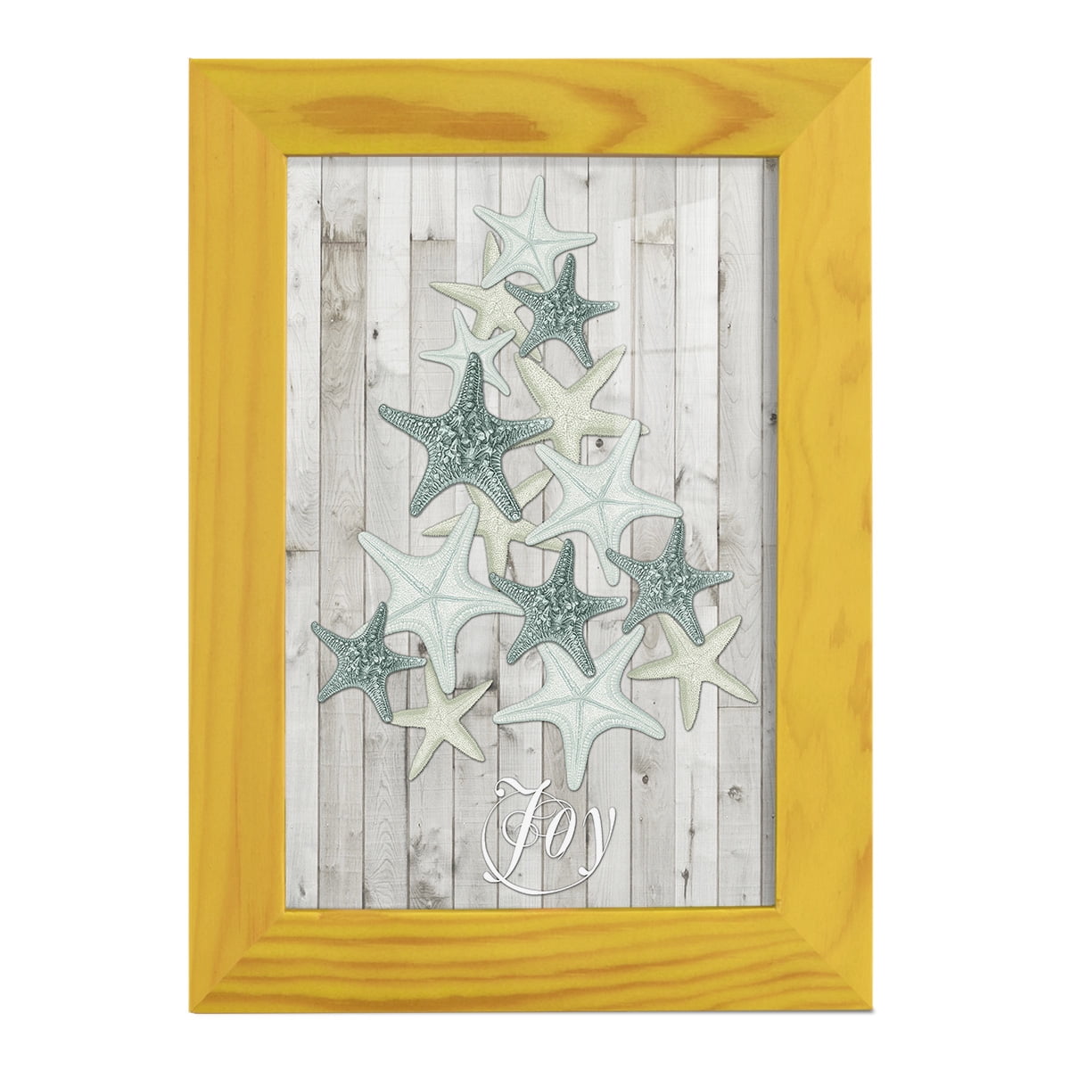 Coastal Christmas III -Framed Print w/glass-Sunflower Yellow