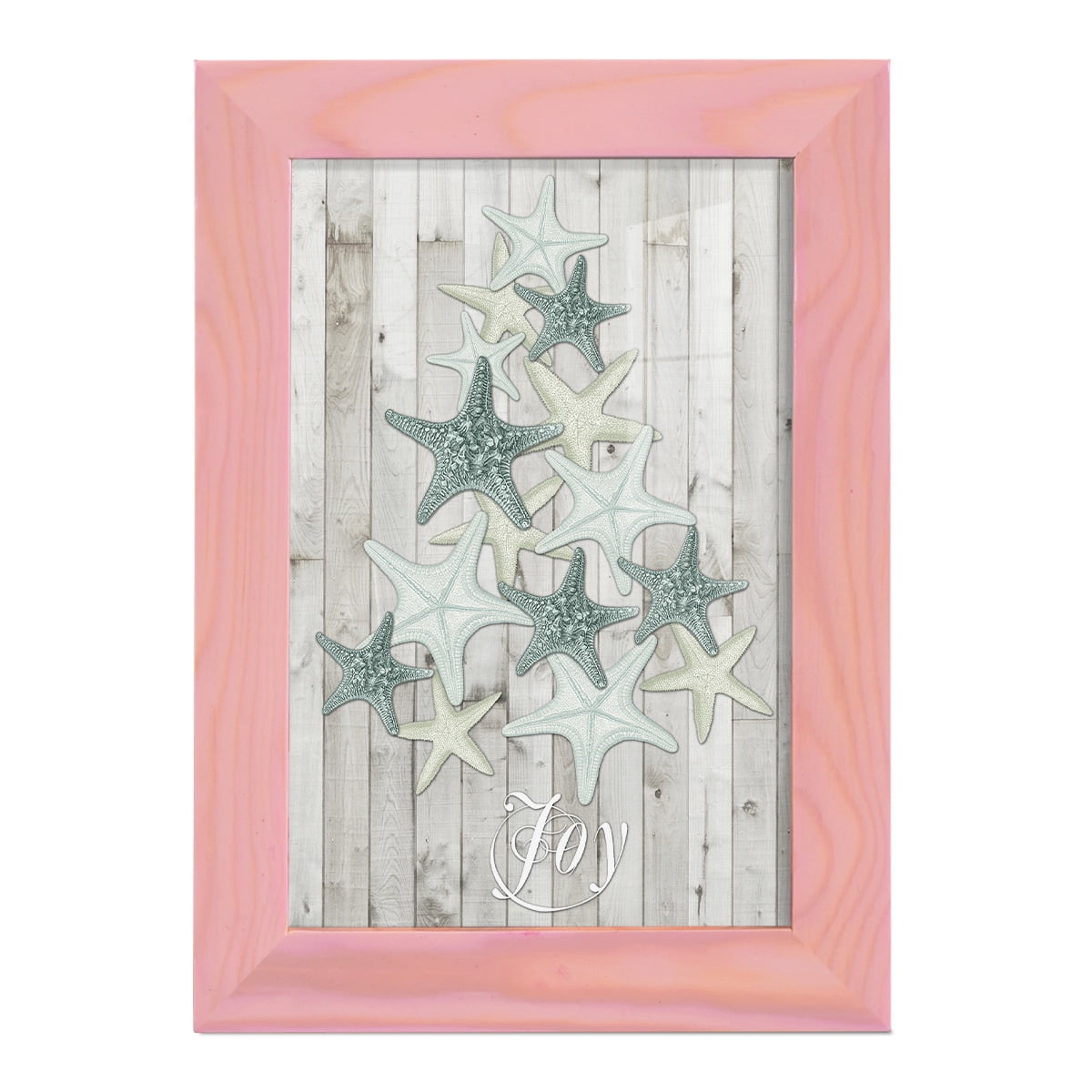 Coastal Christmas III -Framed Print w/glass-Sunset Pink