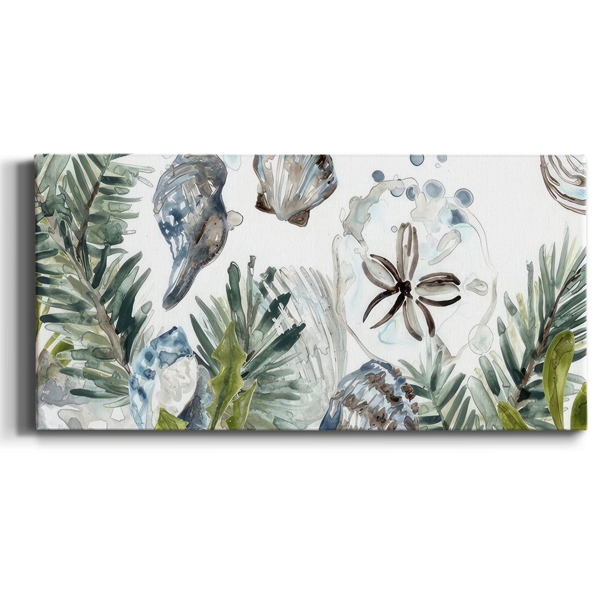 Coastal Christmas Shell Collection D- Gallery Wrapped Canvas