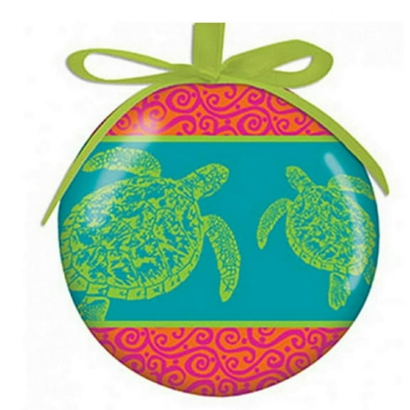Coastal Color Sea Turtle High Gloss Resin Hanging Ornament