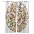 thumbnail image 1 of Coastal Conch Blackout Curtains for Bedroom Living Room Darkening Curtains 84 Inch Length 2 Panels Set Watercolor Ocean Nautical Beach Seashells Window Curtain Window Treatment Grommet Drapes 42"x84", 1 of 9