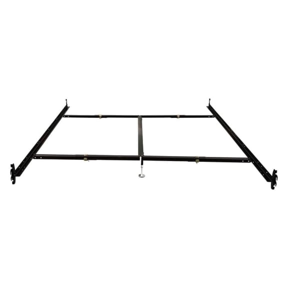 Coastal Cool Base Bed Rails - Queen/ King Size, 82" L x 1.5" W x 6" H Hook-On Design with Center Support Bar and Dual Stability Glides for Secure Mattress Foundation and Easy Assembly