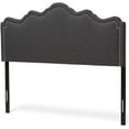 thumbnail image 1 of Coastal Cool Modern and Contemporary Fabric Headboard King/Dark Gray, 1 of 9