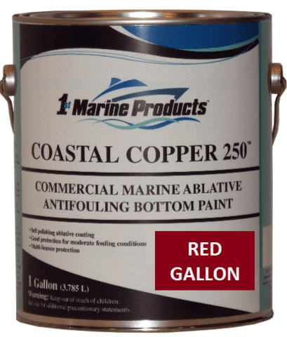 Coastal Copper 250 Ablative Antifouling Bottom Paint Red Gallon