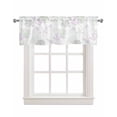 thumbnail image 1 of Coastal Coral Linen Curtain Valance for Bedroom/Bathroom/Kitchen/Living/Dining Room Window,Sage Green Purple Ocean Conch Starfish White Pocket Topper Drapes Decorative Cafe Drapery Panel 60"x18", 1 of 6