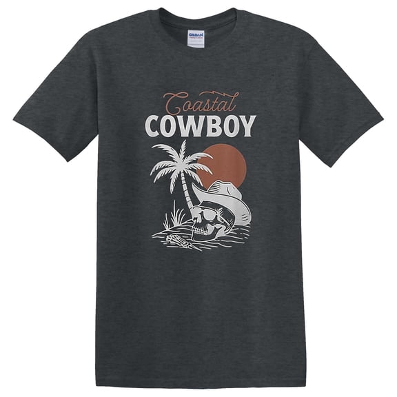 Coastal Cowboy Western Summer Beach Rodeo Surf Graphic Design T-Shirt Unisex, up to 5XL