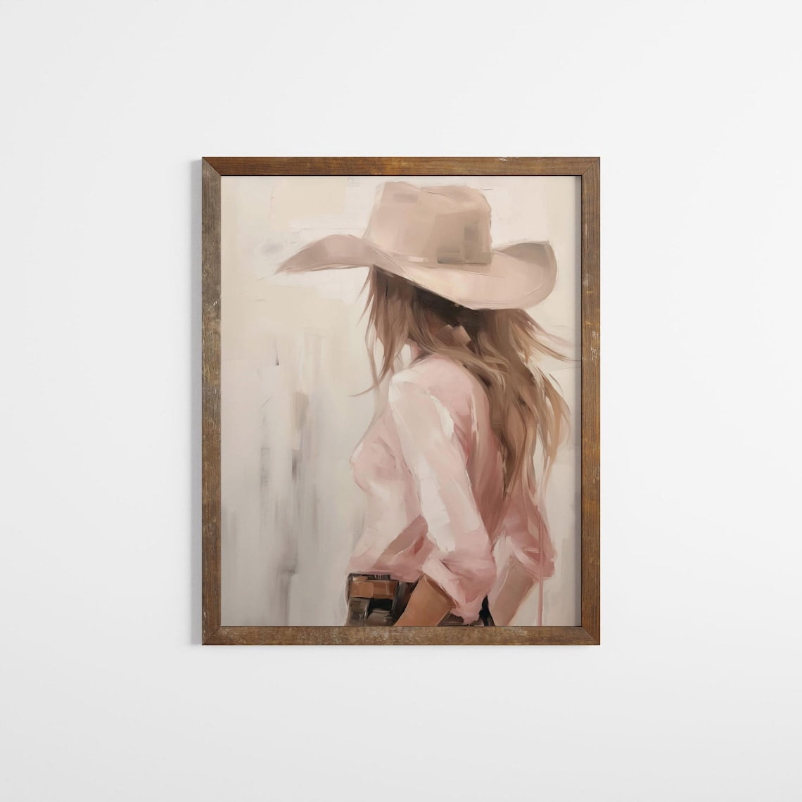 Coastal Cowgirl Wall Art Pink Coquette Cowgirl Room Decor Blush Pink ...