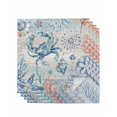 thumbnail image 1 of Coastal Crab Cloth Napkins Set of 4 Reusable Dinner Napkins, Nautical Beach Ocean Conch Coral Starfish Cocktail Napkin Washable Table Napkins for Wedding/Holiday Party/Baby Shower 20"x20", 1 of 7
