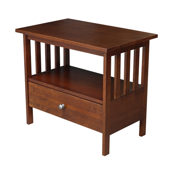 Coastal Craftsman 28" Solid Wood TV Stand With Drawer And Shelf, Unfinished Compact Entertainment Console 17.3"D x 23.6"H For Coastal-Inspired Spaces