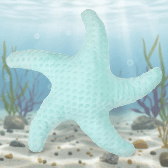 Coastal Decor Starfish Throw Pillow for Couch and Bed, Ocean Beach Theme Accent Pillow for Living Room and Bedroom, Aqua Blue Decorative Pillow Cover