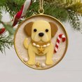 thumbnail image 1 of Coastal Dog Glass Ornament Christmas Tree Hanging Decoration Unique Holiday Gift for Dog Lovers Festive Home Decor, 1 of 2