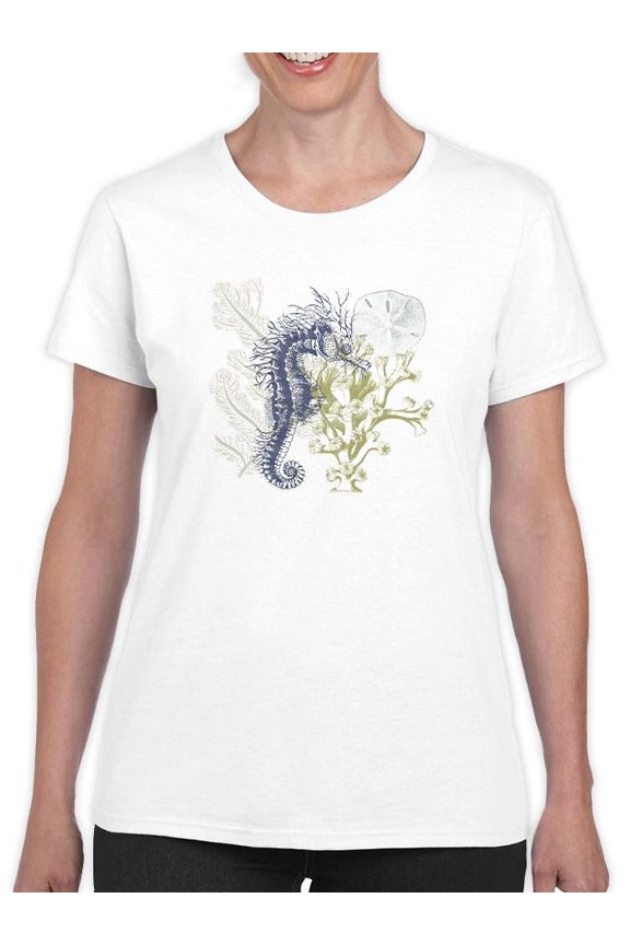 Coastal Ephemera Iv T-Shirt Women -Victoria Barnes Designs, Female x-Large
