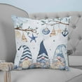 thumbnail image 1 of Coastal Eucalyptus Decorative Pillowcase 20''x20'', Vintage Ocean Blue Gnomes Starfish Leaf Throw Pillow Covers Soft Cushion Case for Couch Sofa Bedroom Living Room, Pillowcase Boho Decor, 1 of 8