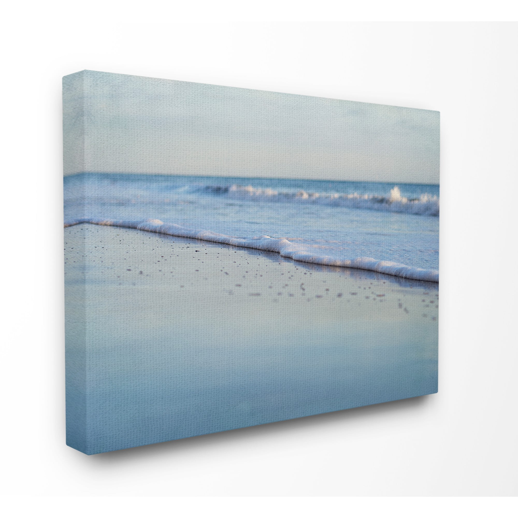 Coastal Evening Beach Gentle Surf Photograph Stretched Canvas Wall Art, 30 x 1.5 x 40
