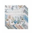 thumbnail image 1 of Coastal Fall Cloth Napkins Set of 4 Reusable Dinner Napkins, White Pumpkin Thanksgiving Coral Starfish Cocktail Napkin Washable Table Napkins for Wedding/Holiday Party/Baby Shower 20"x20", 1 of 7