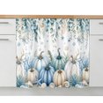 thumbnail image 1 of Coastal Fall Pumpkins Oven Skirt Curtain for Kitchen Decor 28"x35", Nautical Blue Green Eucalyptus Leaves Self Adhesive Stove Curtains Skirt Cabinet Curtains for Bathroom Laundry Room, 1 of 8