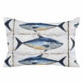 thumbnail image 1 of Coastal Fish Throw Pillow Cover 20 x 36 Inch Decorative Pillow Cover Oil Painting Vintage Nautical Beach Lumbar Pillowcase Seasonal Rectangle Cushion Case for Couch Sofa Bed Living Room, 1 of 7