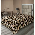 thumbnail image 1 of Ambesonne Coastal Flat Bedding Sheet Soft Top Sheet, Marine Watercolor Ocean Art, Twin XL, Black Sand Brown and Peach, 1 of 1