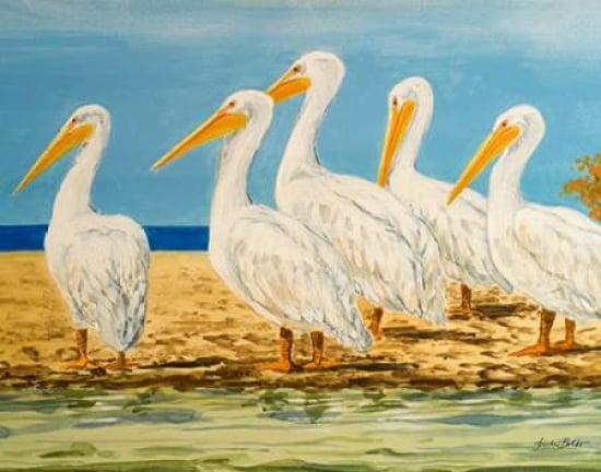 Coastal Flock I Canvas Art - Linda Baliko (24 x 30)