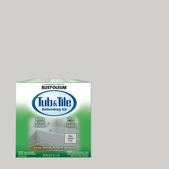 Coastal Fog, Rust-Oleum Gloss Tub & Tile Refinishing Kit- 384166