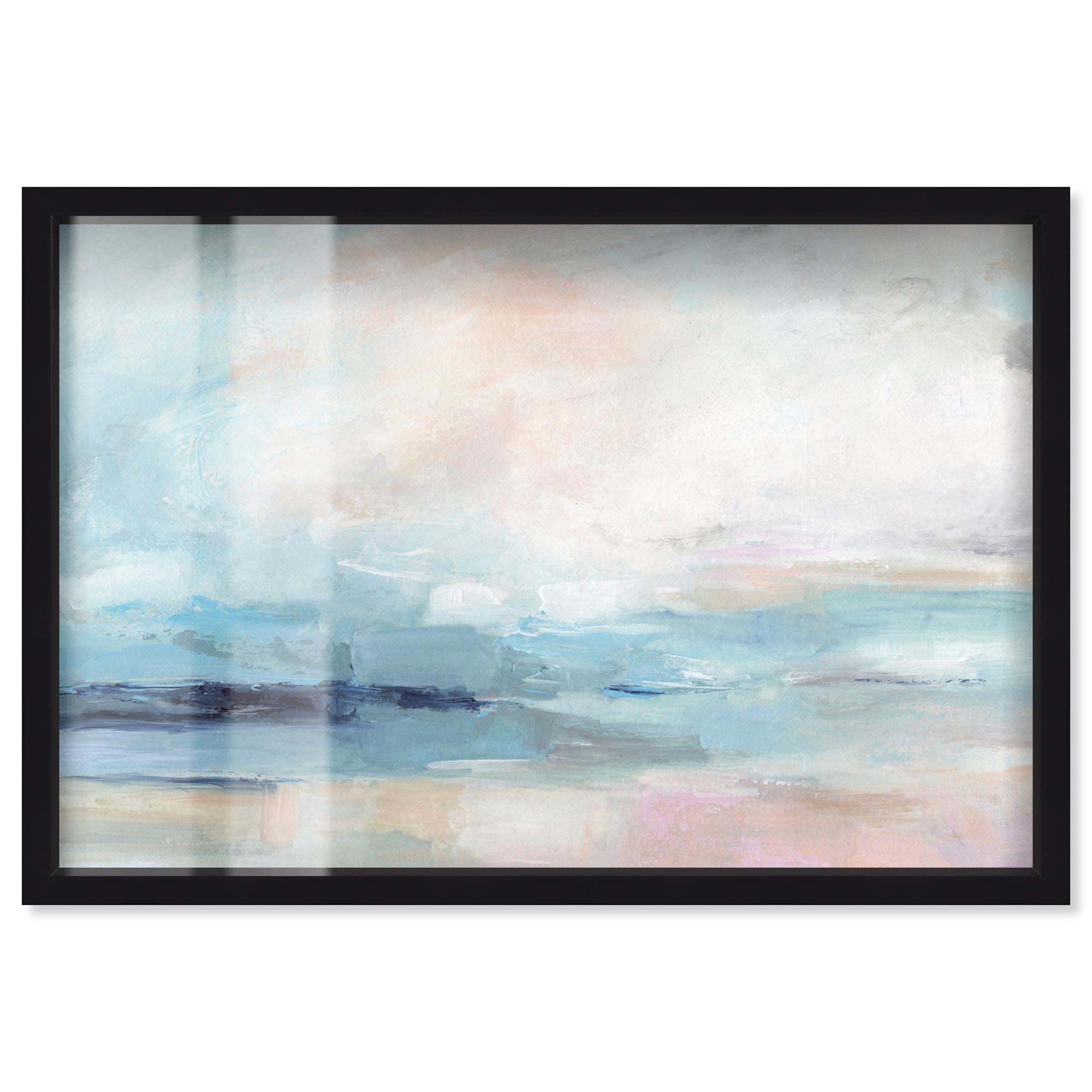 Coastal Fog Shadowbox Print Coastal Bathroom Art by Art Remedy, Black ...