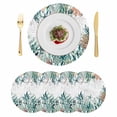 thumbnail image 1 of Coastal Green Seaweed Round 13 Inch Placemats Set of 4, Summer Beach Coral Starfish Retro HeatResistant Non Slip Place Mats for Dining Table, Wipeable Braided Kitchen Table Mats for Housewarming, 1 of 9
