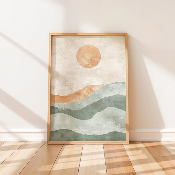 Coastal Harmony Calm Waves Serene Nature Decor Wall Art Print