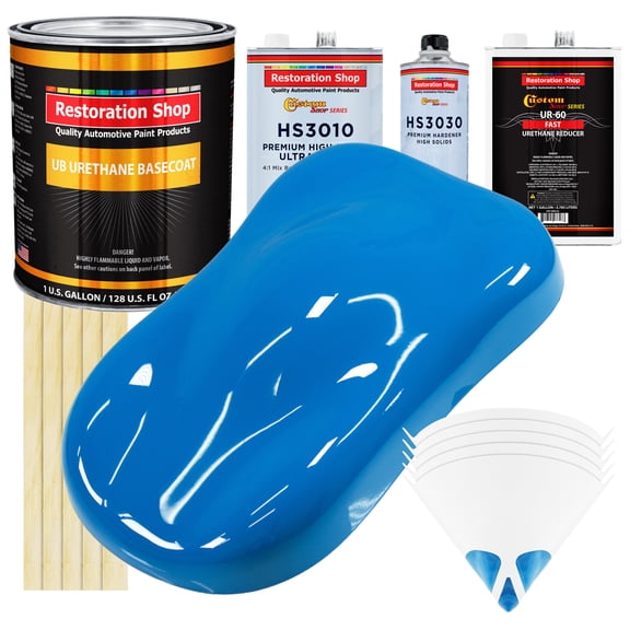 Coastal Highway Blue Gallon URETHANE BASECOAT CLEARCOAT Auto Paint FAST Kit