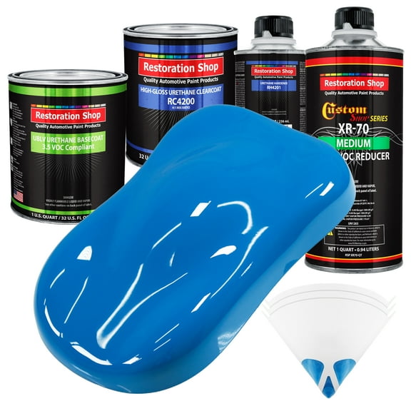 Coastal Highway Blue Quart Kit Low VOC URETHANE BASECOAT Car Auto Body Paint Kit