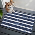 thumbnail image 1 of Coastal Holiday Front Door Rugs 2x3 ft Ocean Coconut Tree Surfing Boat Blue Stripes Small Rug for Entryway Non Slip Washable Bathroom Door Mat Absorbent Floor Mat for Indoor Entrance, 1 of 9