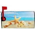 thumbnail image 1 of Coastal Holiday Summer Beach Starfish and Shells Mailbox Magnetic Post Mailbox Cover Garden Decor Outdoor Large 25.5" X 21", 1 of 6