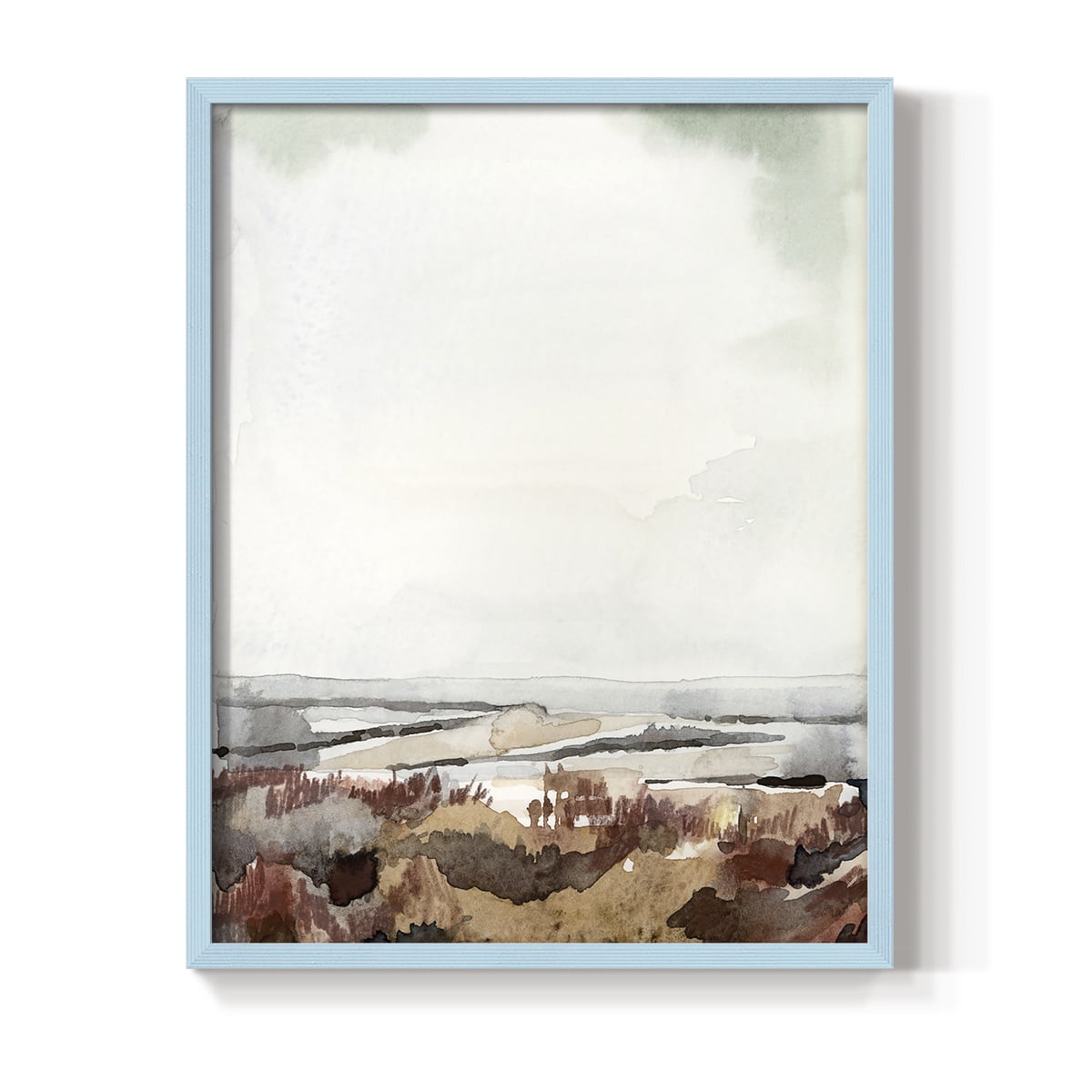 Coastal Inlet Study I Framed Print in Blue Solid Wood Framed Print No Nail Hanging
