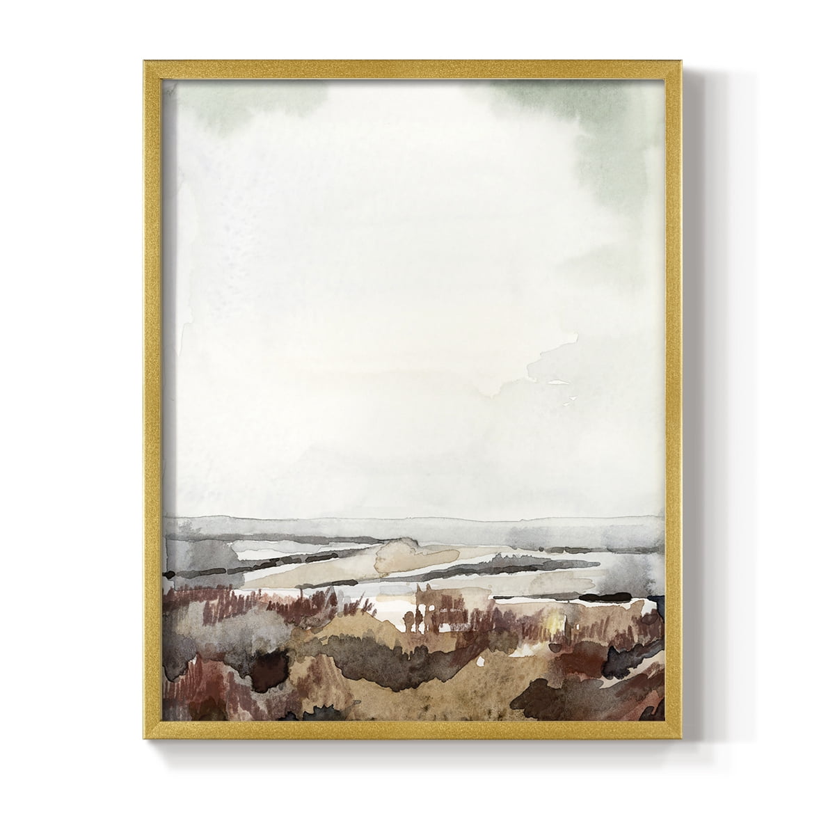 Coastal Inlet Study I Framed Print in Gold Solid Wood Framed Print No Nail Hanging
