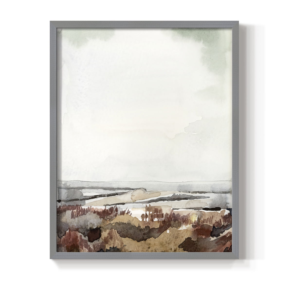 Coastal Inlet Study I Framed Print in Gray Solid Wood Framed Print No Nail Hanging